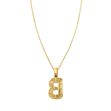 yellow diamond letter b pendant